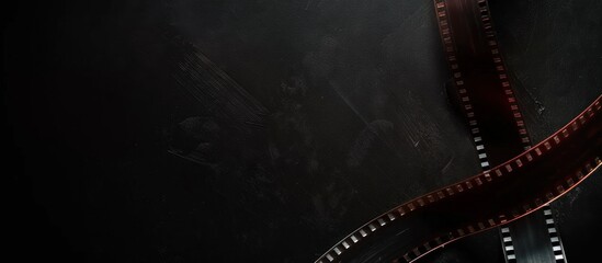 Naklejka premium Dark background with film strips.