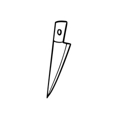 a line art drawing of a knife illustration