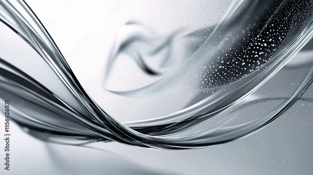 Aufkleber dynamic abstract grey background with technology elements
