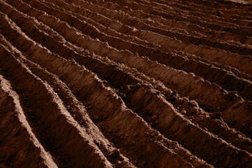 Ground and Sand Texture, background in the Color of the Year 2025 Mocha Mousse