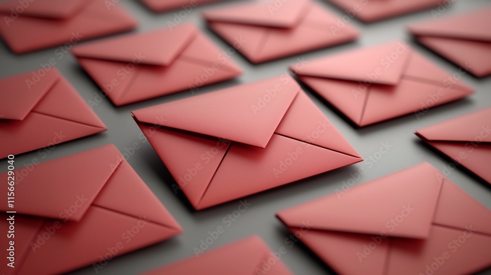 Poster soft focus red envelopes with a sharp clean text zone and an elegant festive 3d design this premium 