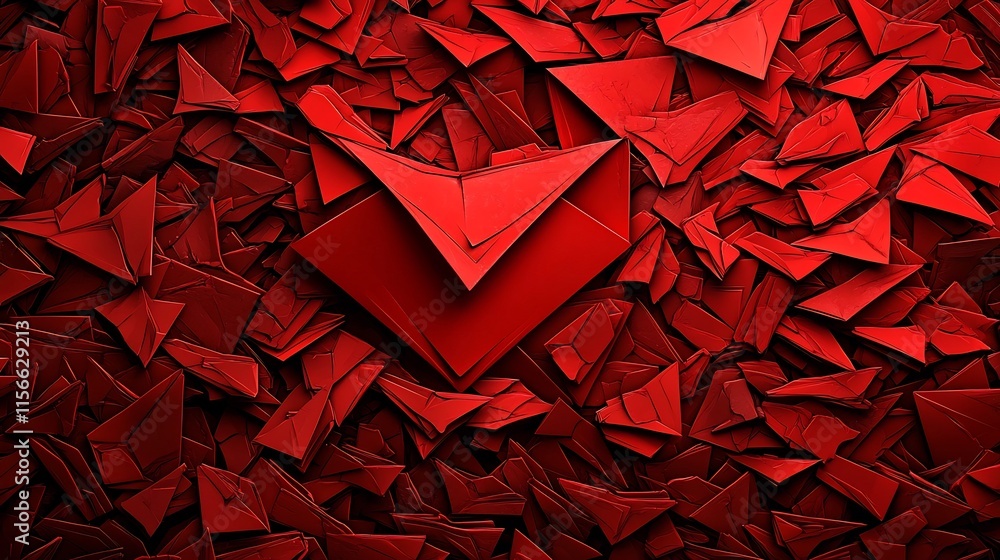 Aufkleber red envelope cluster with open text layout and modern festive appeal in a 3d this premium exclusive 