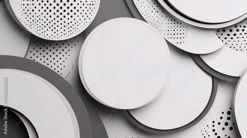 Poster abstract circles: geometric pattern of overlapping circles