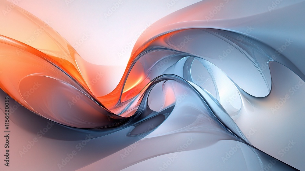 Poster dynamic abstract composition for newsletter on modern design trends