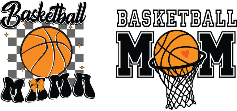 Basketball Mom vector design for t shirt02