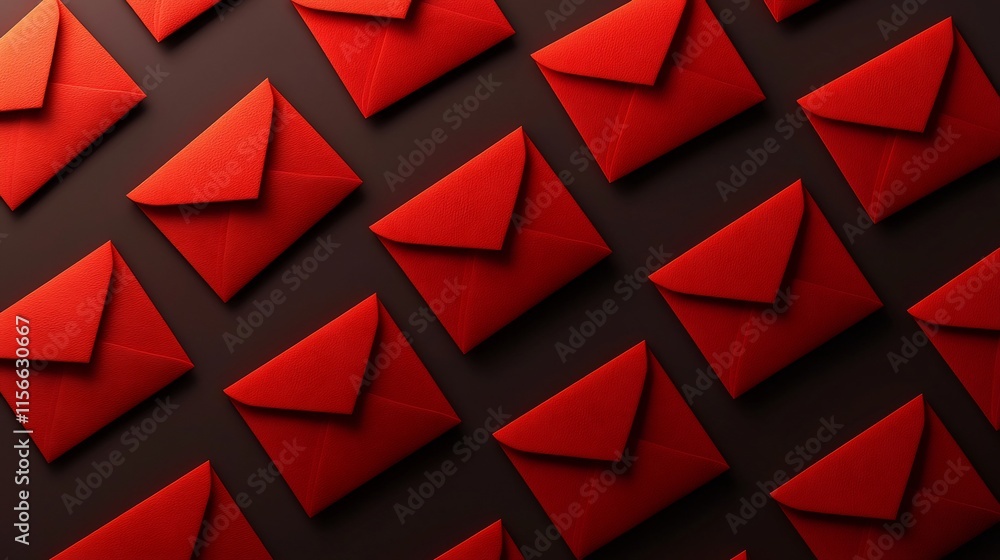 Poster elegant and contemporary red envelopes displayed on a sleek gradient background offering a stylish a