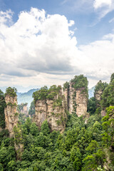 Mountains and forests in Zhangjiajie scenic area, Hunan Province, China