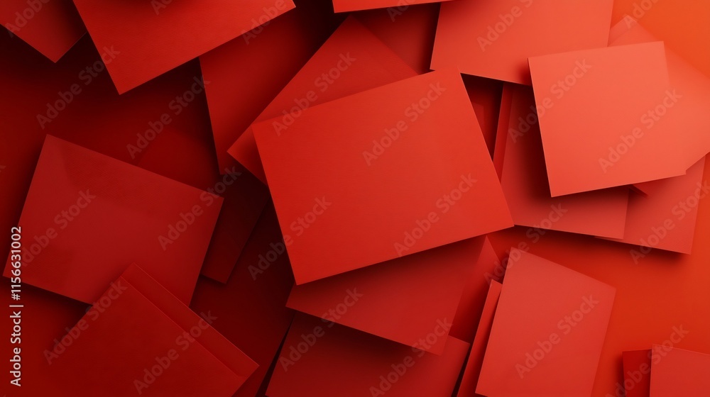 Aufkleber elegant and modern flat lay composition featuring a minimalist red envelope with a clean seamless ba