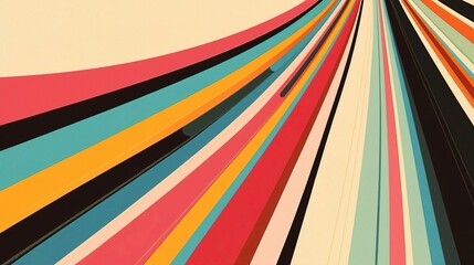 Abstract 1970s Inspired Background Design in Futuristic Style