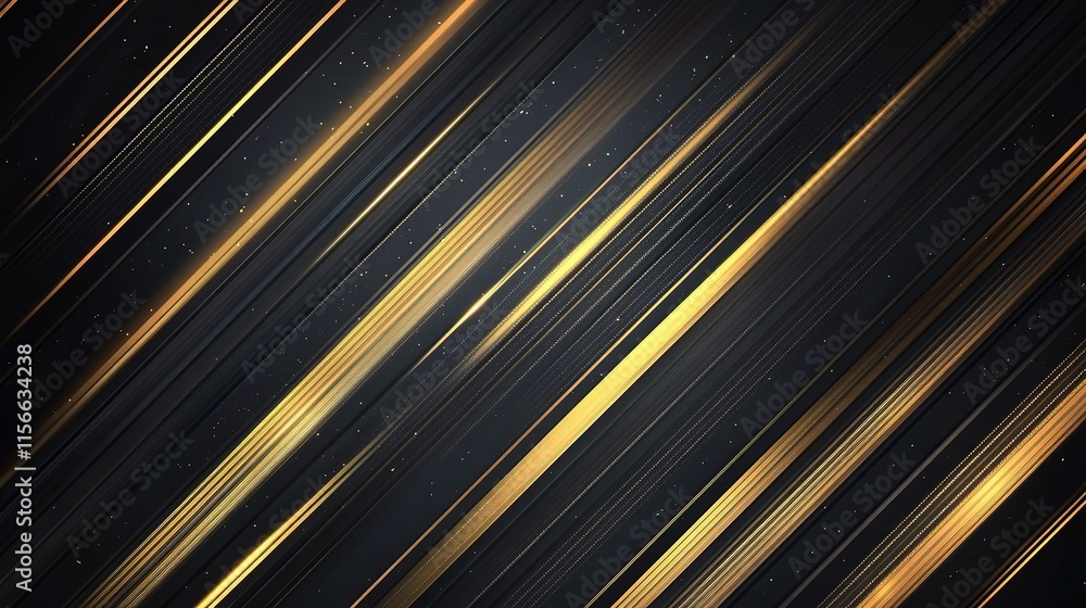Poster dynamic golden lines abstract background
