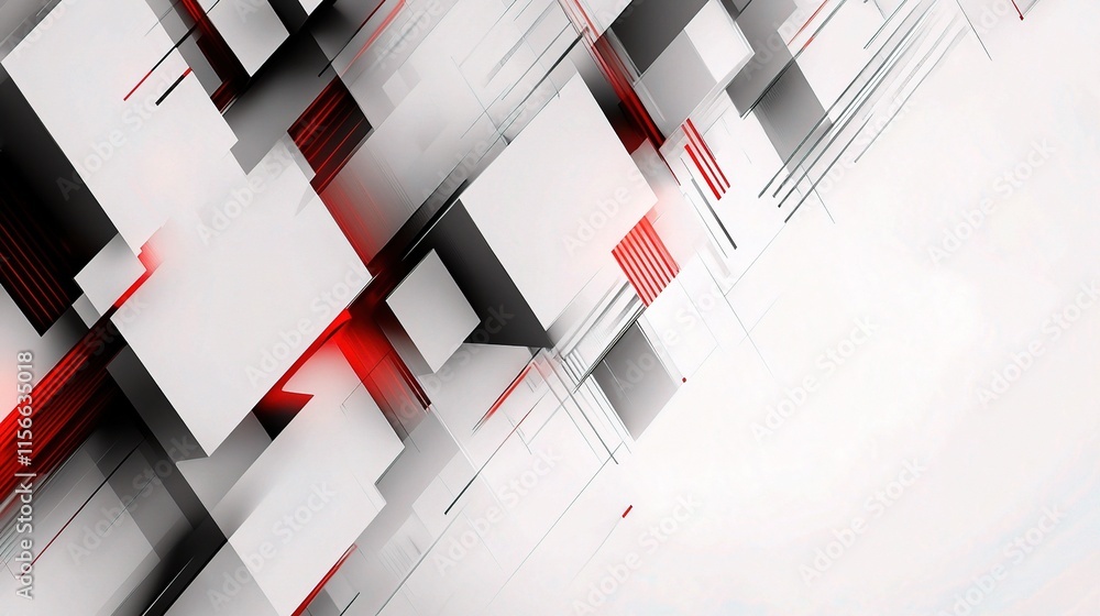 Aufkleber abstract 3d background featuring cubic elements and geometric shapes
