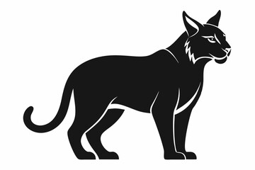 bobcat silhouette icon vector