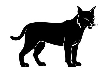 bobcat silhouette icon vector