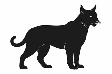 bobcat silhouette icon vector