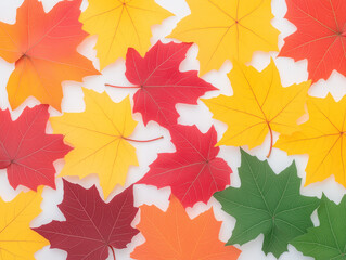 Fototapeta premium Vibrant Maple Tree in Crisp Detail Dominates the View