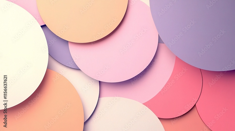 Poster minimalist geometric design with overlapping circular shapes