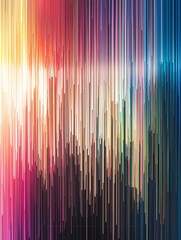 Vivid spectral lines stand out on a digital display, illustrating the mesmerizing patterns of lightwave interactions against a sleek, minimalist background.