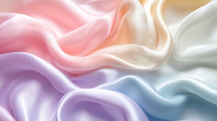 Fototapeta premium Light pale soft pastel abstract background. Color gradient ombre transition. Silk fabric. Luxury premium rich. Matte shimmer. Christmas, birthday, anniversary. Template.