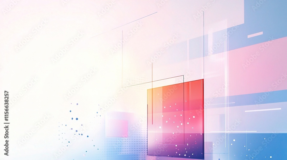 Aufkleber minimal futuristic poster design with abstract vector elements