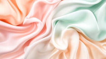 Obraz premium Light pale soft pastel abstract background. Color gradient ombre transition. Silk fabric. Luxury premium rich. Matte shimmer. Christmas, birthday, anniversary. Template.