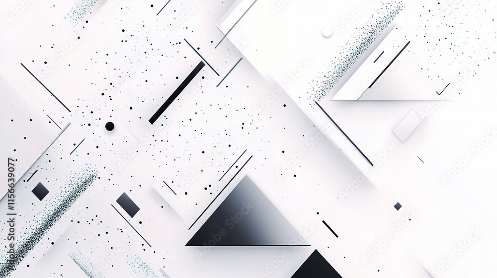 Aufkleber abstract white background with geometric lines and triangles design