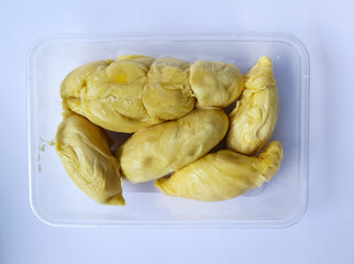Fresh Durian Flesh in Plastic Container
