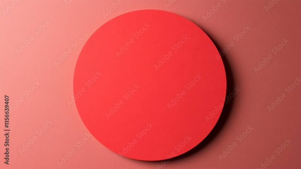 Poster vibrant circular red envelope design with clean 3d layout and open text placeholder modern minimalis