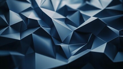 Fototapeta premium Abstract Navy Blue Geometric Background with Sharp Lines and Angles
