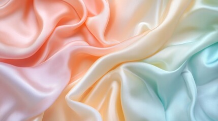 Obraz premium Light pale soft pastel abstract background. Color gradient ombre transition. Silk fabric. Luxury premium rich. Matte shimmer. Christmas, birthday, anniversary. Template.