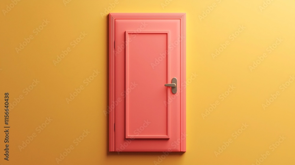 Poster vibrant red envelope on a gradient gold background with a central text placeholder showcasing a mode