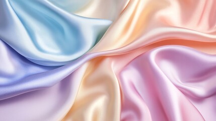 Obraz premium Light pale soft pastel abstract background. Color gradient ombre transition. Silk fabric. Luxury premium rich. Matte shimmer. Christmas, birthday, anniversary. Template.