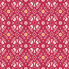 Japanese Flower Diamond Vector Seamless Pattern
