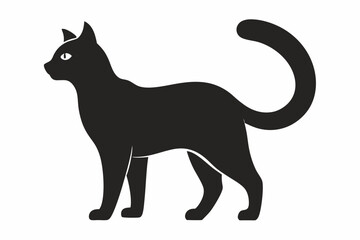 cat silhouette icon vector