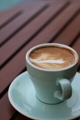 cup of coffee on the table