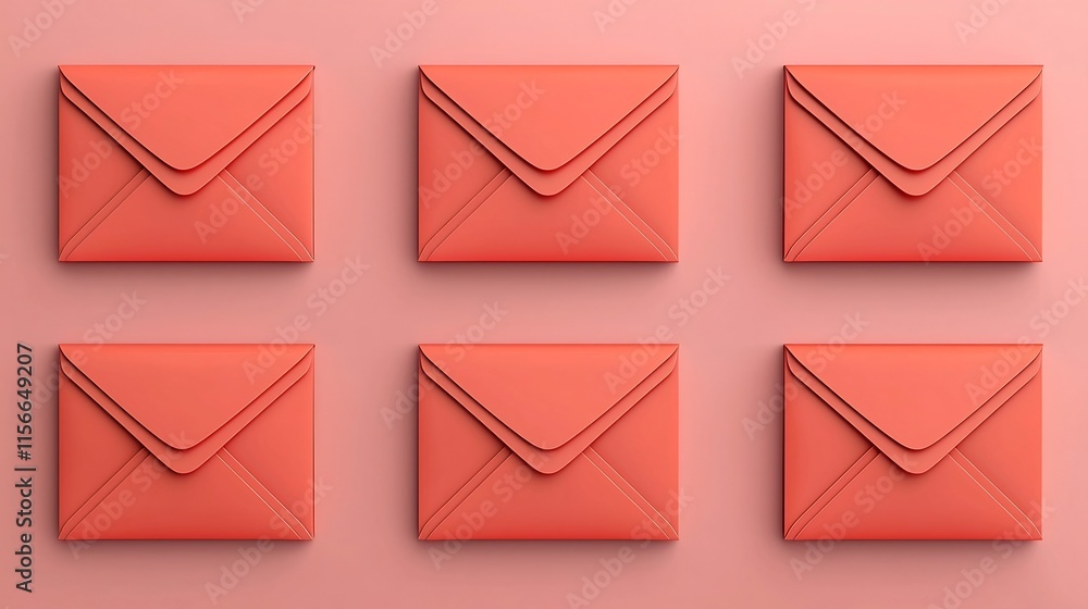 Poster vibrant red envelopes forming dynamic festive shapes with seamless blank text area 3d of a creative 