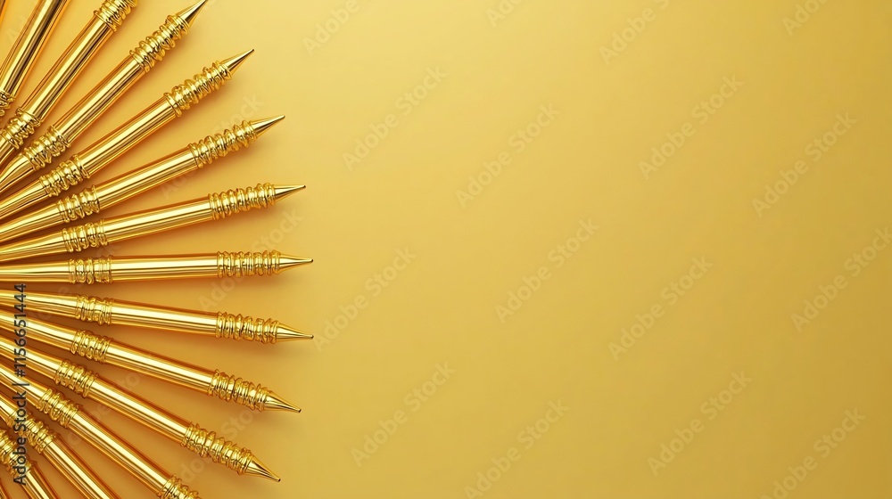 Poster elegant and luxurious 3d showcasing a circular arrangement of shimmering gold taels against a sophis