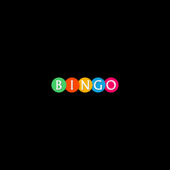 Bingo icon isolated on dark background