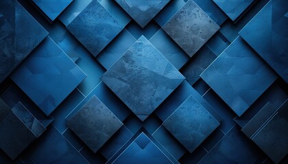 Obraz premium Abstract modern dark blue horizontal banner background with overlay geometric shapes layer 
