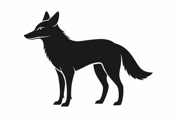 Fox silhouette icon vector