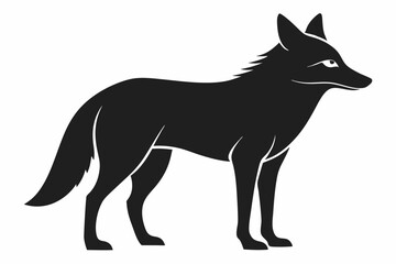 Fox silhouette icon vector