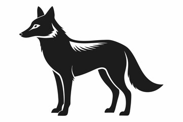 Fox silhouette icon vector