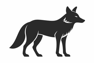 Fox silhouette icon vector