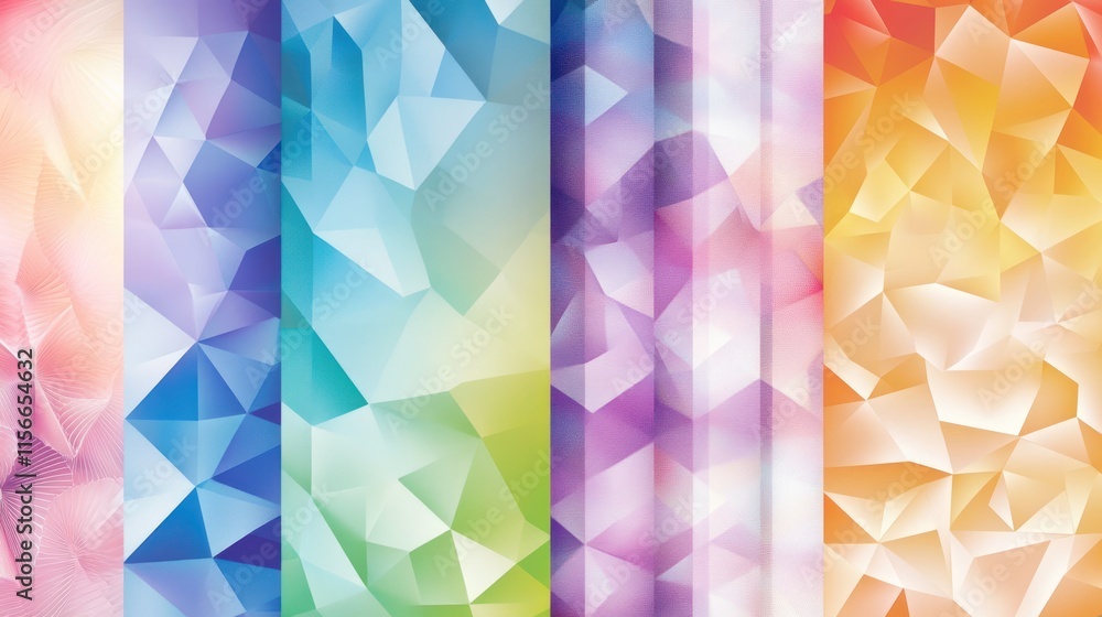 Canvas Prints abstract colorful geometric polygonal background.