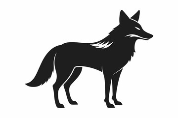 Fox silhouette icon vector