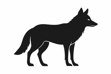 Fox silhouette icon vector