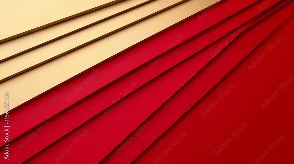 Poster minimal and modern 3d featuring golden taels or ingots with sleek layout and red accents perfect for