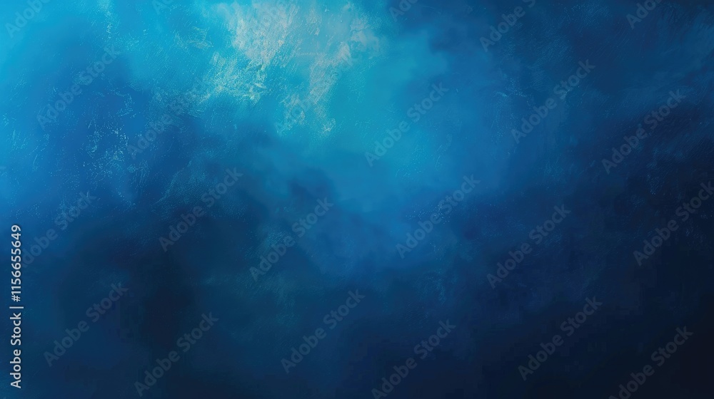Poster abstract blue ocean waves creating a serene and calming atmosphere.