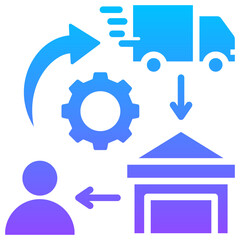 Supply Chain Management Icon