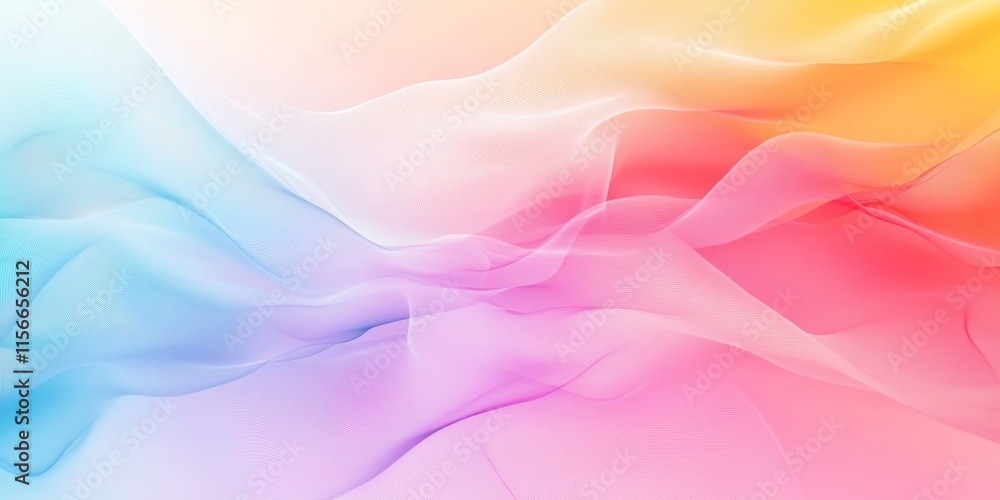 Aufkleber An abstract background featuring a vibrant blend of pastel colors in a gradient design, showcasing a rich and lively aesthetic.