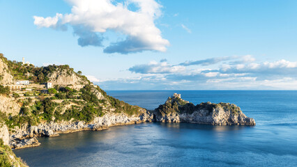 Ancient Saracen Tower in Conca dei Marini, Amalfi Coast, Italy